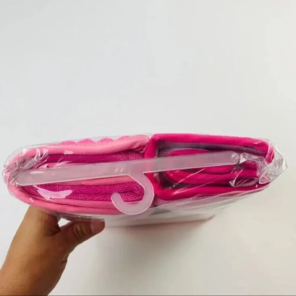 Kidgets Hooded Towel & Washcloth Set - Pink Multicolor Print